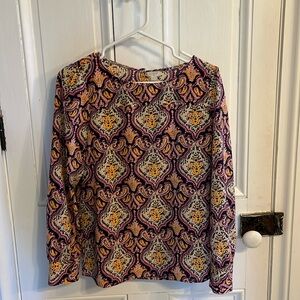 J. Crew paisley work wear top